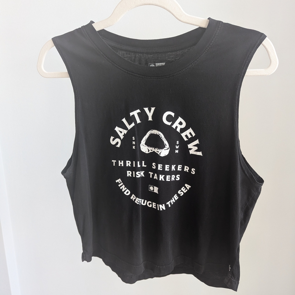 Salty Crew Black Muscle Tee for Women